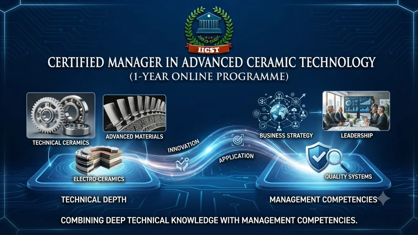 Certified Manager in Advanced Ceramic Technology (1-Year Online Programme)