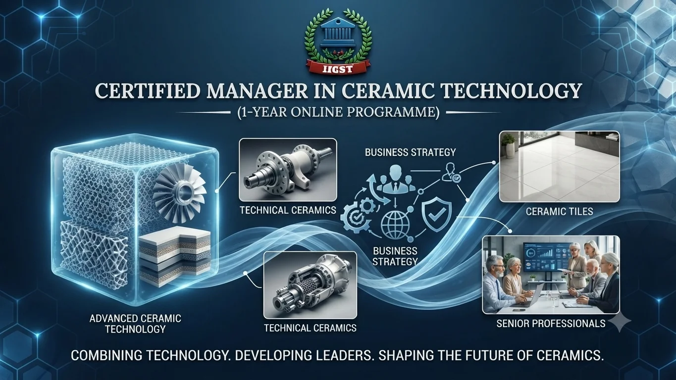 Certified Manager in Ceramic Technology (1-Year Online Programme)